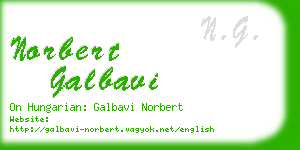 norbert galbavi business card